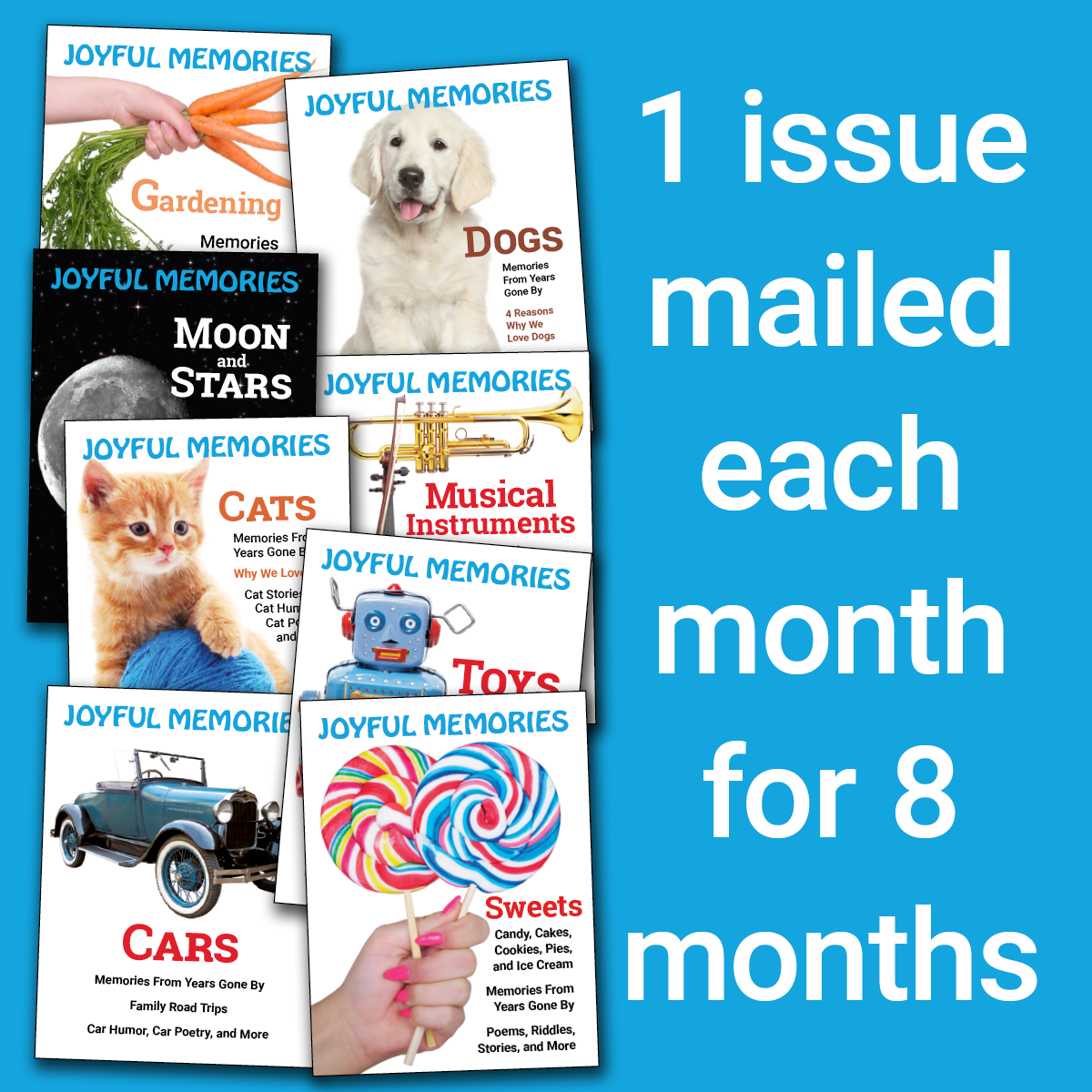 1 Issue Each Month for 8 Months
